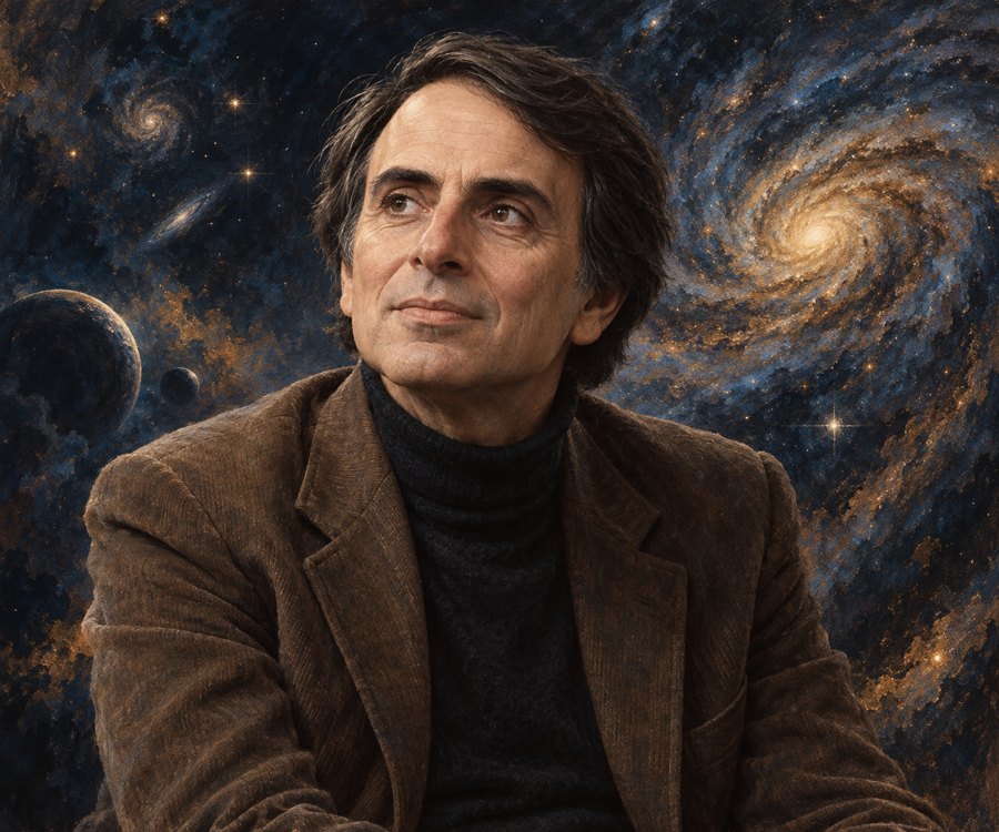 Artistic interpretation inspired by Carl Sagan