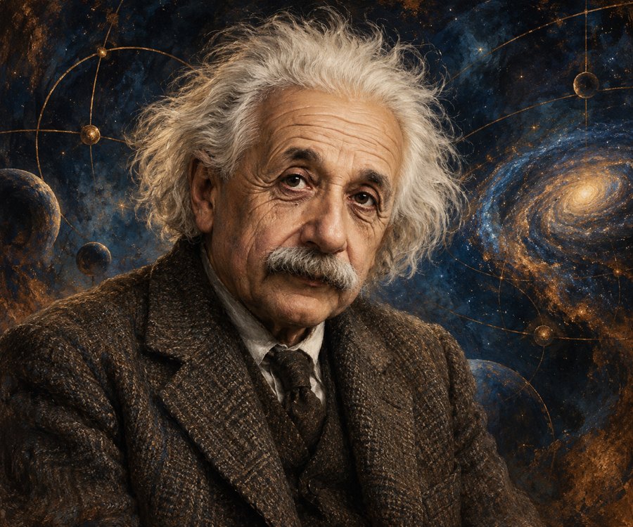 Artistic interpretation inspired by Albert Einstein