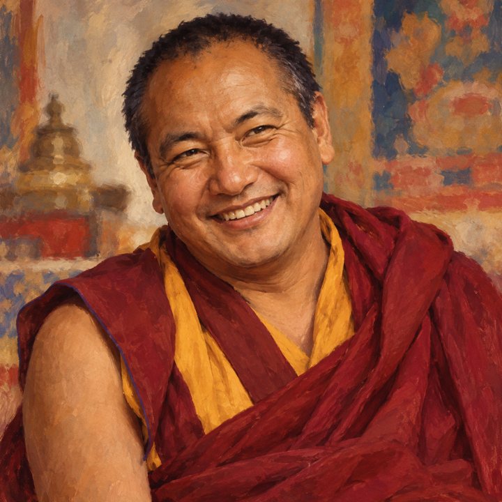 Artistic interpretation inspired by Lama Yeshe