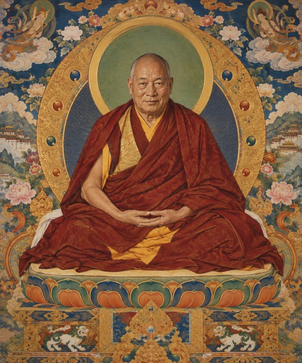 Artistic interpretation inspired by Pabongkha Rinpoche
